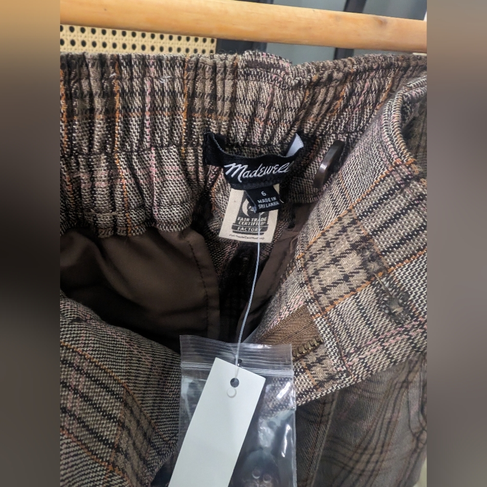 Madewell Plaid Trouser Pants 🤎 View 4